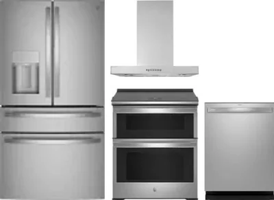 4 Piece Package Includes Refrigerator, Range, Hood And Dishwasher